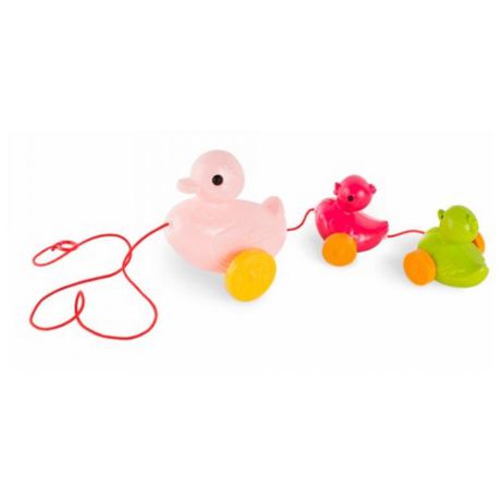Каталка-игрушка Росигрушка Утиное семейство (9300) розовый/красный/зеленый