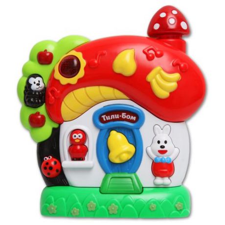 Интерактивная развивающая игрушка Азбукварик Грибок-теремок красный/желтый/белый