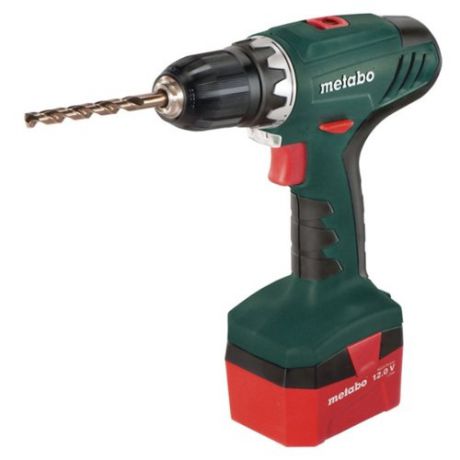 Аккумуляторная дрель-шуруповерт Metabo BS 12 NiCd 1.7Ah x2 Case Set F 32 Н·м зеленый/черный