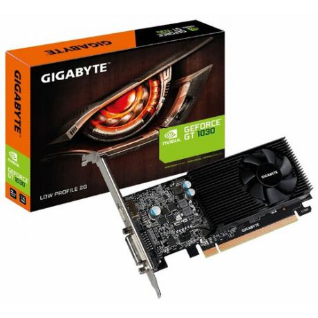 Видеокарта GIGABYTE GeForce GT 1030 1252MHz PCI-E 3.0 2048MB 6008MHz 64 bit DVI HDMI HDCP Low Profile Retail