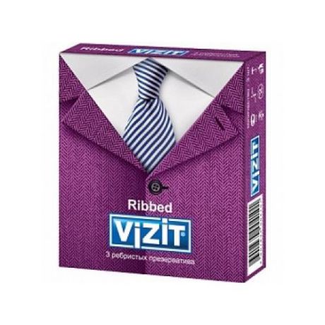Презервативы Vizit Ribbed 3 шт.