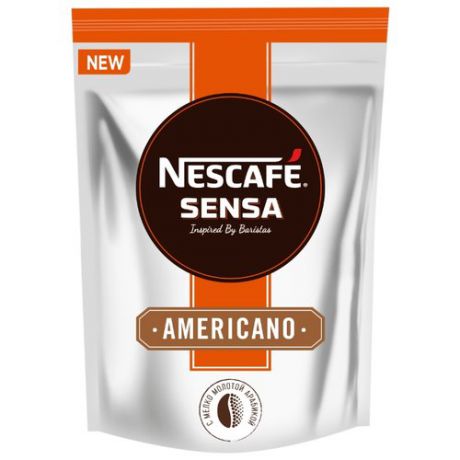 Кофе растворимый Nescafe Sensa Americano с молотым кофе, пакет, 70 г