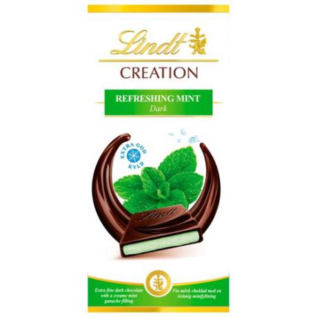 Шоколад Lindt Creation Refreshing Mint темный с мятной начинкой, 47% какао, 150 г