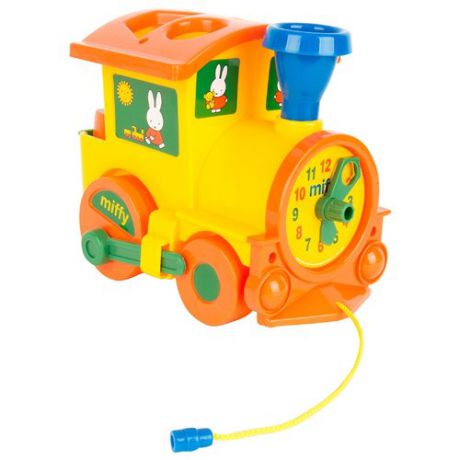 Каталка-игрушка Miffy Паровозик логический № 1 (64240) желтый/оранжевый