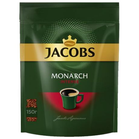 Кофе растворимый Jacobs Monarch Intense, пакет, 150 г