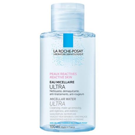 La Roche-Posay мицеллярная вода для чувствительной и склонной к аллергии кожи лица и глаз Ultra Reactive, 100 мл