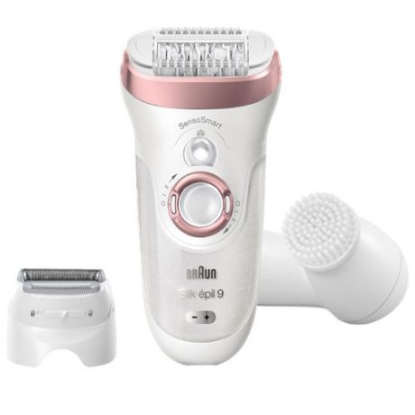 Эпилятор Braun 9-880 Silk-epil 9 SkinSpa SensoSmart Wet & Dry белый/розовый