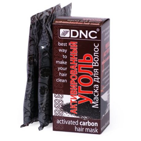 DNC Маска для волос "Активированный уголь", 50 г, 2 шт.