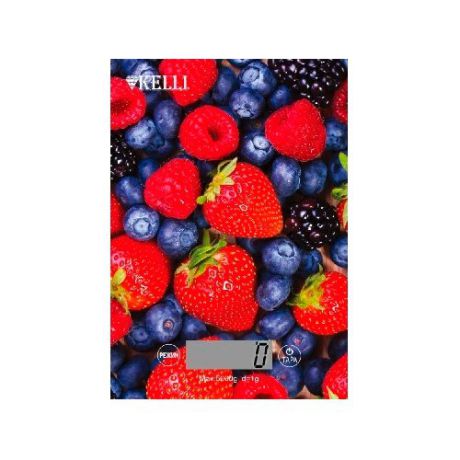 Кухонные весы Kelli 1533 красный/синий/черный