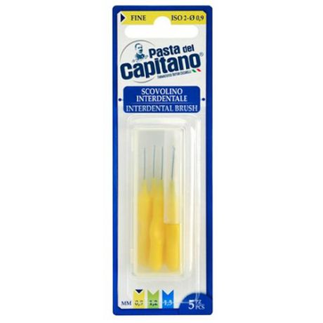 Зубной ершик Pasta del Capitano (0.9 мм), желтый, 5 шт.