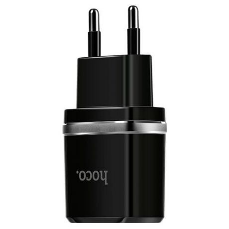 Сетевая зарядка Hoco C12 Smart + Lighting черный