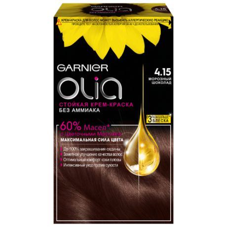 Olia cтойкая крем-краска для волос, 4.15, Морозный шоколад