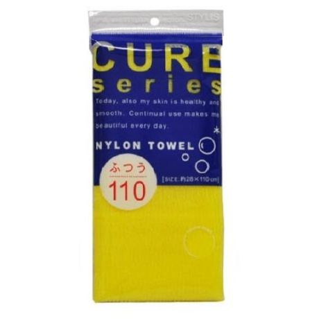 Мочалка OH:E Cure series средней жесткости (110 см) желтая