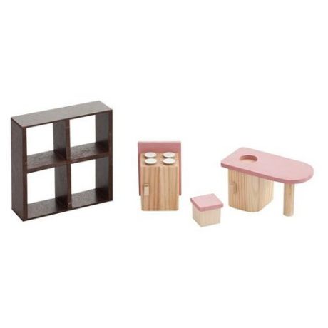 PAREMO Набор мебели для кухни для мини-кукол (PDA517-02) черный/бежевый/розовый