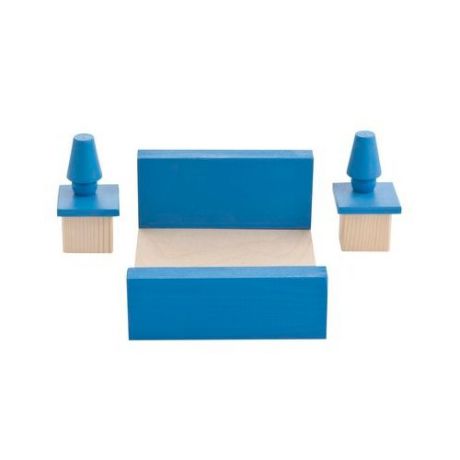 PAREMO Набор мебели для спальни для мини-кукол (PDA517) синий/бежевый