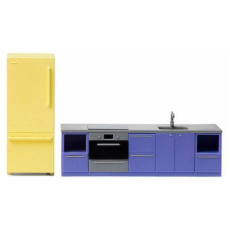Lundby Набор мебели для кухни Базовый (LB_60305500) фиолетовый/желтый