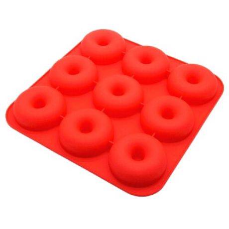 Форма для выпечки силиконовая FidgetGo Пончики (26х26 см)