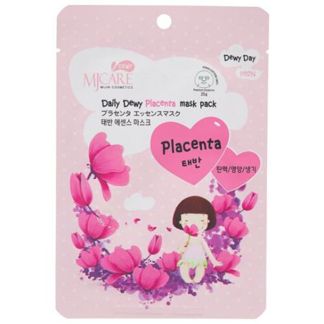 MIJIN Cosmetics тканевая маска Mj Care Daily Dewy Placenta, 25 г