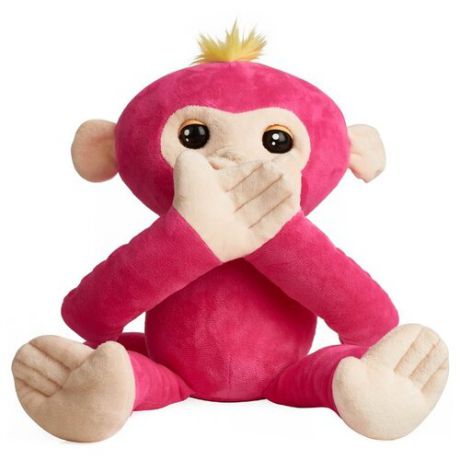 Интерактивная мягкая игрушка WowWee Fingerlings Hugs Обезьянка-обнимашка розовый