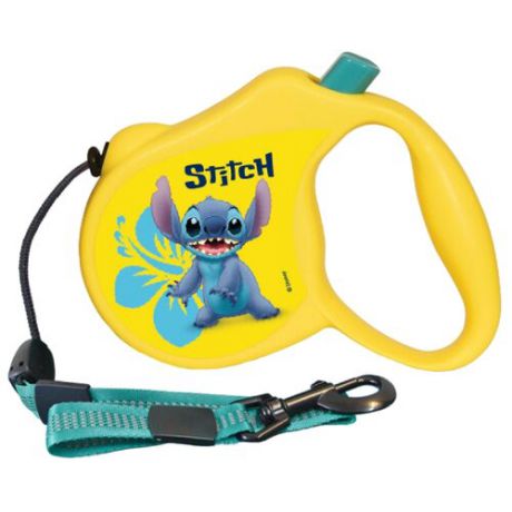 Поводок-рулетка для собак Triol Disney Stitch (M) желтый 5 м