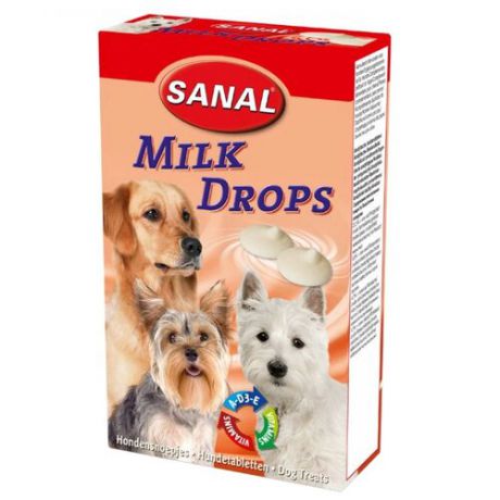 Лакомство для собак SANAL Milk Drops, 125 г