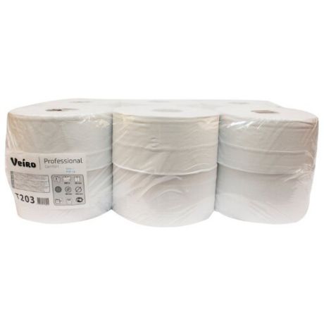 Туалетная бумага Veiro Professional Comfort T203 белая двухслойная, 12 рул.