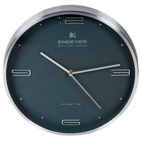 Часы настенные кварцевые ENDEVER RealTime-114/115 стальной / черный