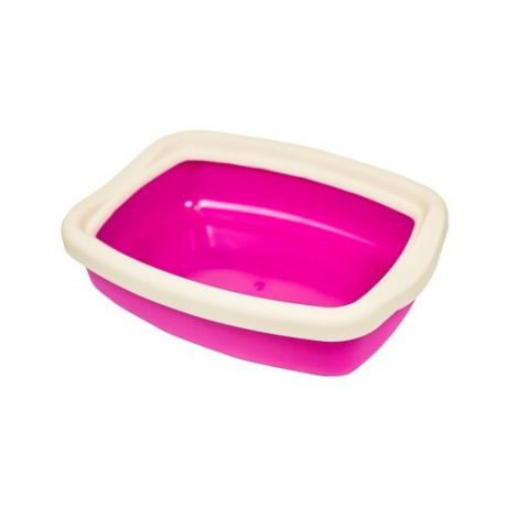Туалет-лоток для кошек Киспис 10973 43х32х12 см розовый
