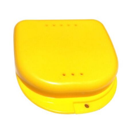 StaiNo Denture Box Slim – Бокс пластиковый, 82*85*29 мм (желтый)