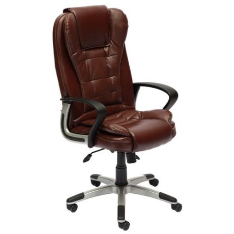 Компьютерное кресло TetChair Барон, обивка: искусственная кожа, цвет: коричнево-рыжий