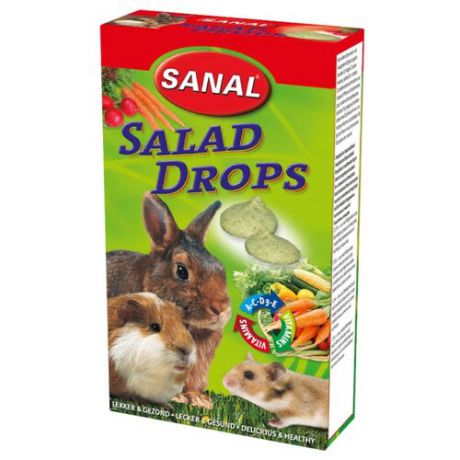 Лакомство для кроликов, грызунов SANAL Salad Drops 45 г