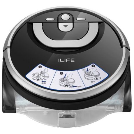 Робот-пылесос iLife W400 черный/серый