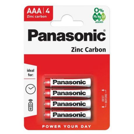 Батарейка Panasonic Zinc Carbon AAA/R03 4 шт блистер