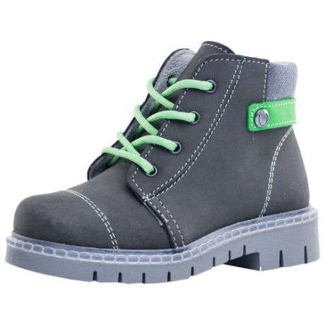 Ботинки КОТОФЕЙ размер 25, серый/зеленый
