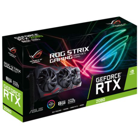 Видеокарта ASUS ROG GeForce RTX 2080 1515MHz PCI-E 3.0 8192MB 14000MHz 256 bit 2xDisplayPort 2xHDMI HDCP Strix Gaming Retail