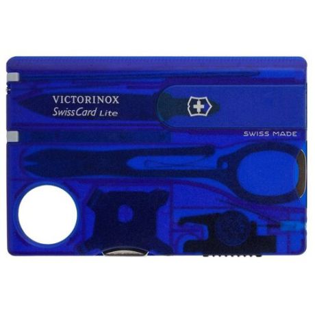 Швейцарская карта VICTORINOX SwissCard Lite (13 функций) синий