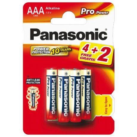 Батарейка Panasonic Pro Power AAA/LR03 6 шт