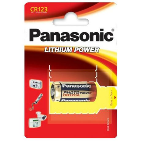 Батарейка Panasonic Lithium Power CR123 1 шт блистер