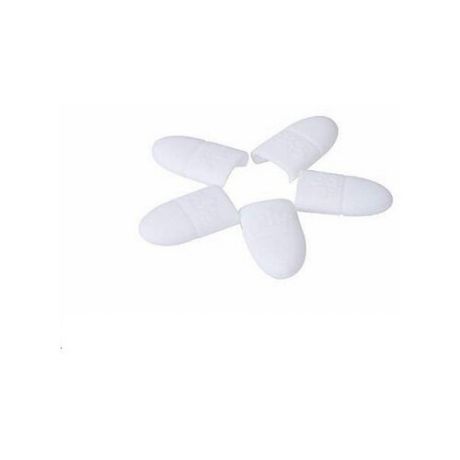 UVOO Силиконовые колпачки для снятия гель-лака (5 шт.) белые
