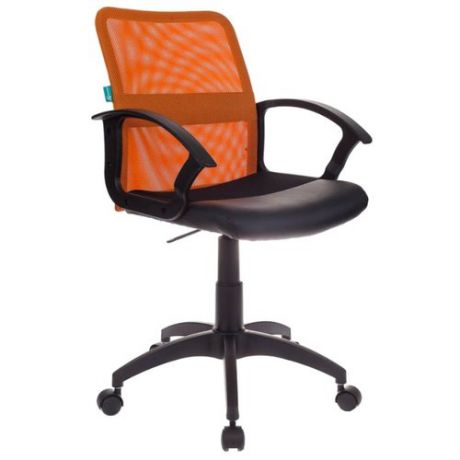 Компьютерное кресло Бюрократ CH-590 офисное, обивка: искусственная кожа, цвет: оранжевый/черный