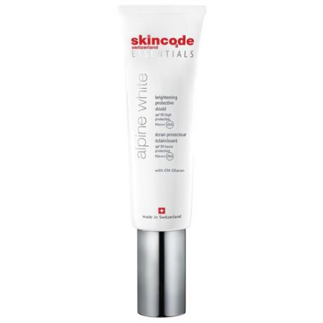 Skincode Essentials Alpine White Brightening protective shield Осветляющий защитный крем SPF 50/PA+++, 30 мл