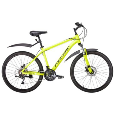 Горный (MTB) велосипед FORWARD Hardi 26 2.0 Disc (2019) желтый 17" (требует финальной сборки)