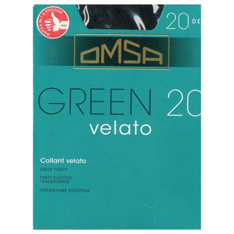 Колготки Omsa Green 20 den, размер 3-M, nero (черный)