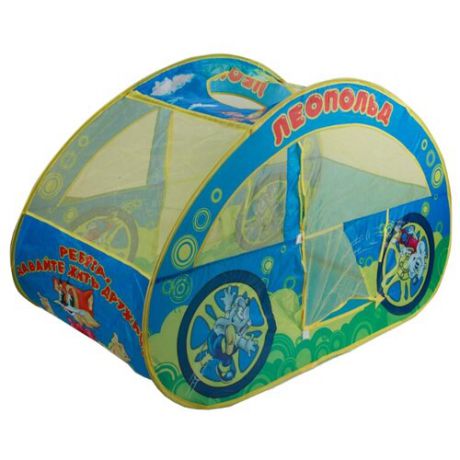 Палатка Играем вместе Леопольд машинка в сумке GFA-0446-R голубой