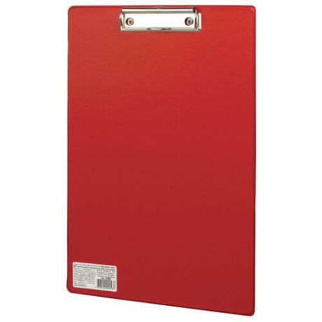 BRAUBERG Доска-планшет Comfort А4 с верхним прижимом красный