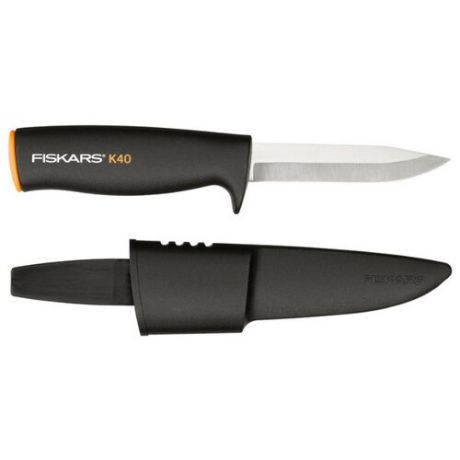 Нож садовый FISKARS K40, черный/серебристый