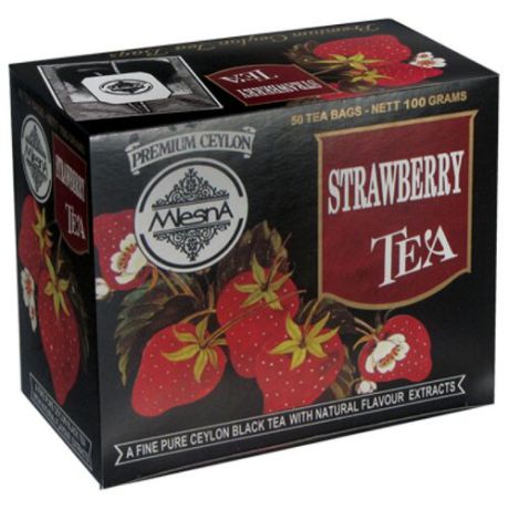 Чай черный Mlesna Strawberry в пакетиках, 50 шт.