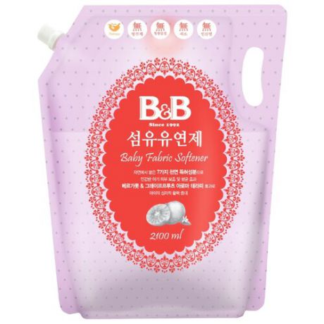 Кондиционер для стирки детского белья с ароматом бергамота и грейпфрута B&B 2.1 л пакет