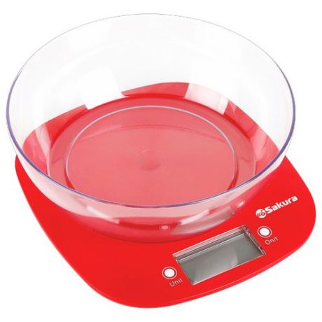 Кухонные весы Sakura SA-6078 R/P красный