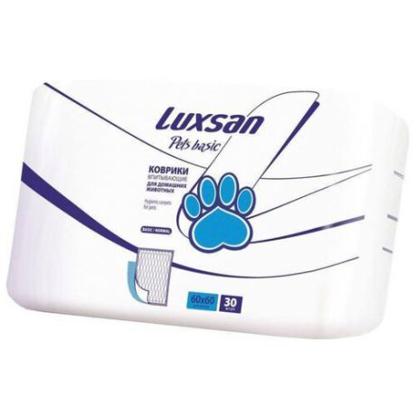 Пеленки для собак впитывающие Luxsan Pets Basic 60х60 см 30 шт.
